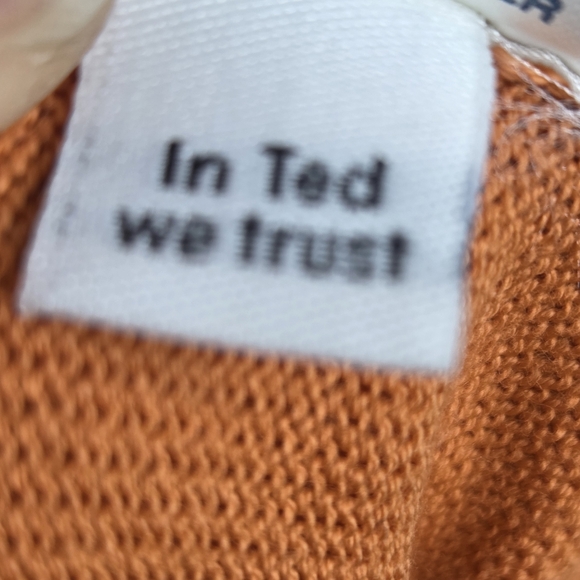 Ted Baker Size L/4 Vibrant Orange Knitwear Jacket w/ Side Pockets - Picture 13 of 13